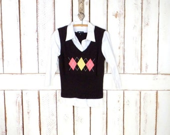 90s Archive A.P.C.　Argyle Wool Vest 90s Archive A.P.C. Argyle Wool Vest