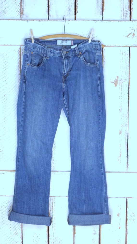 Vintage 515 boot cut blue Levis denim jeans/light… - image 3