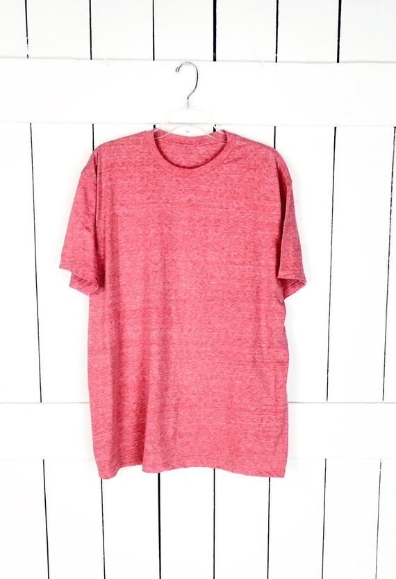 Vintage basic peachy pink cotton heather tshirt/mi