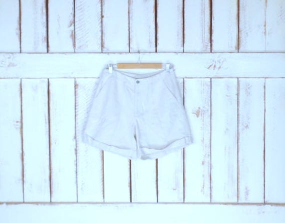 Vintage Liz Claiborne cotton linen cuffed shorts/… - image 1