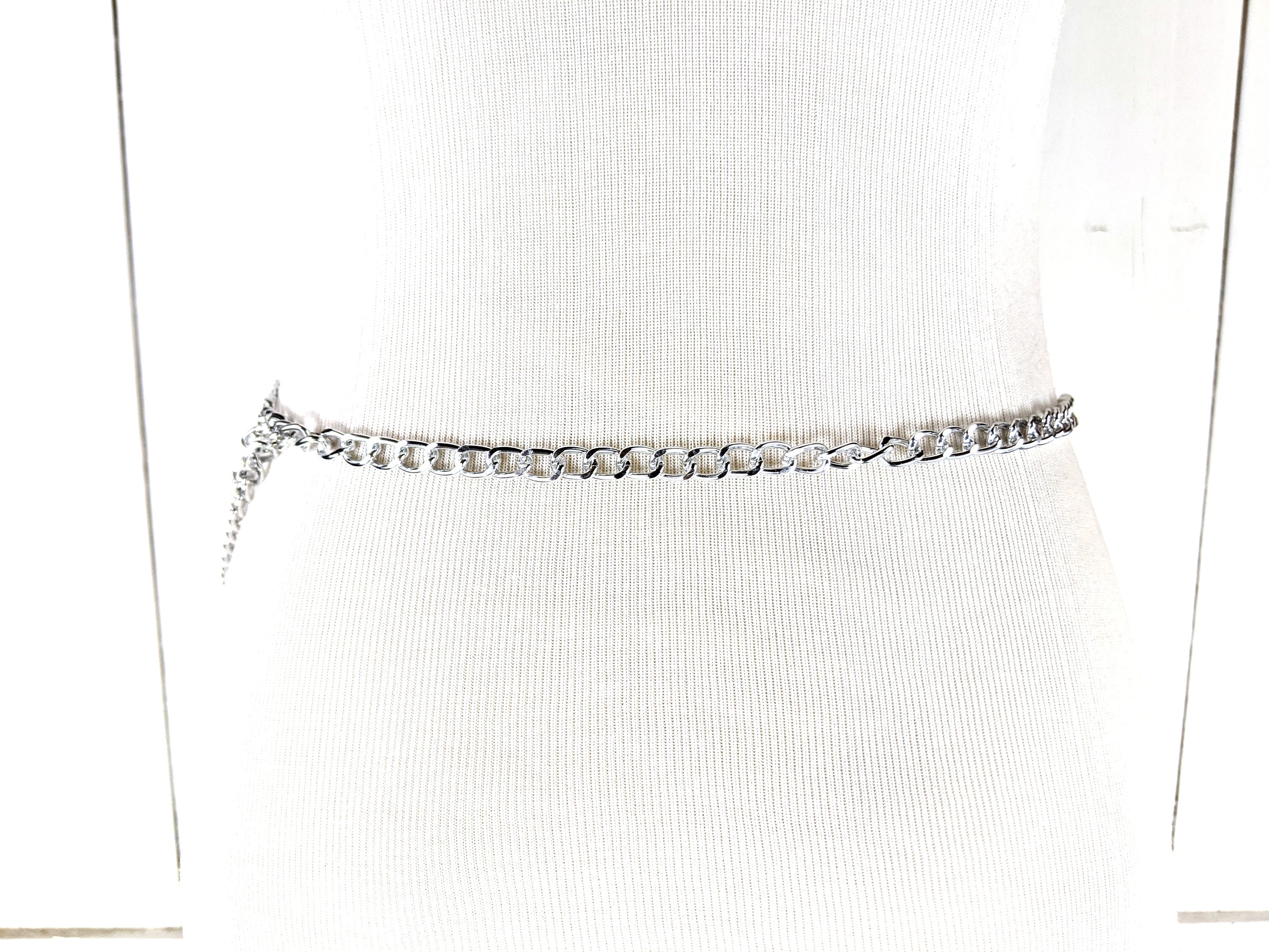 Silver layered metal chain link hip belt Nexus Clothing Waist Chain Belt Men 3 Piece Hip-Hop Metal  main image 3