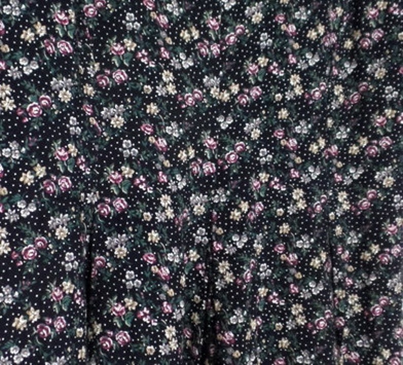 90s Vintage Black/pink Floral Short Sleeve Wide Leg - Etsy
