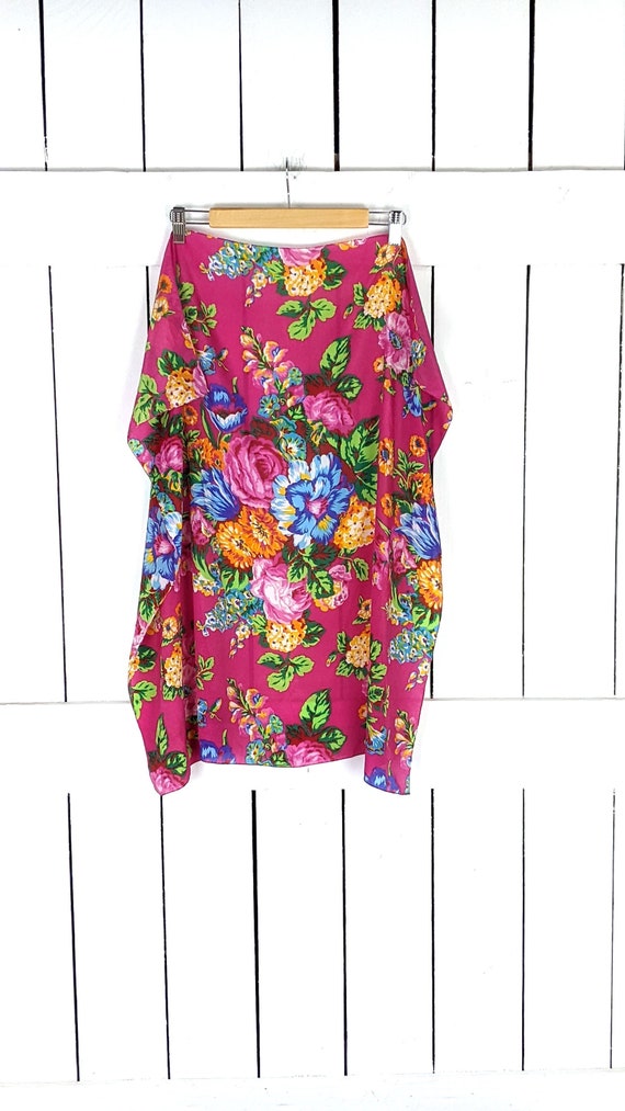 Vintage pink floral silk Gem