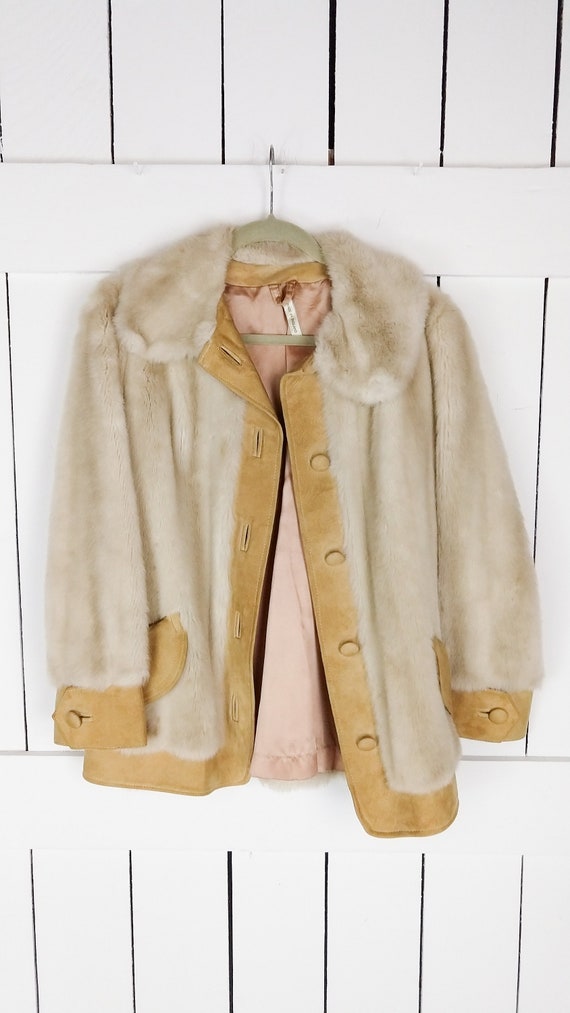 値下げ不可　I_am 2way fur midi check coat Orange Check Oversized Coat – ban.do