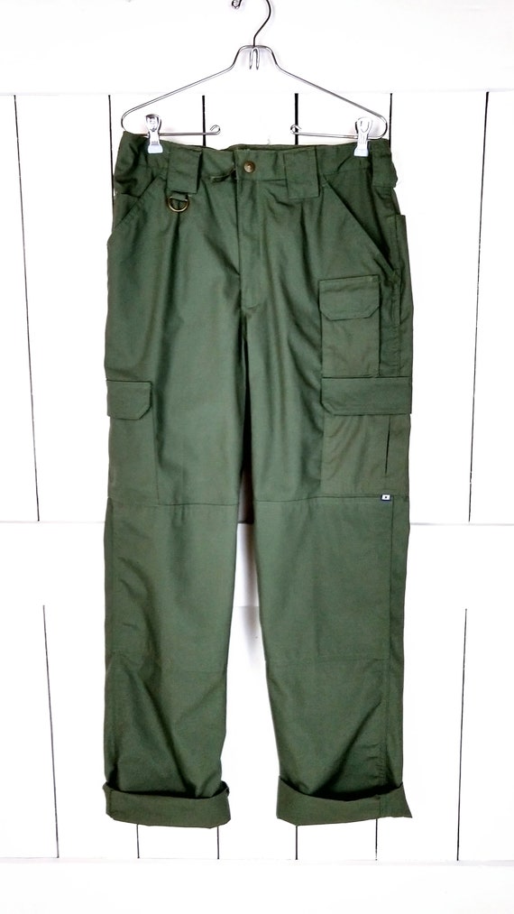 Womens army green tactical cargo range pants/outd… - image 2