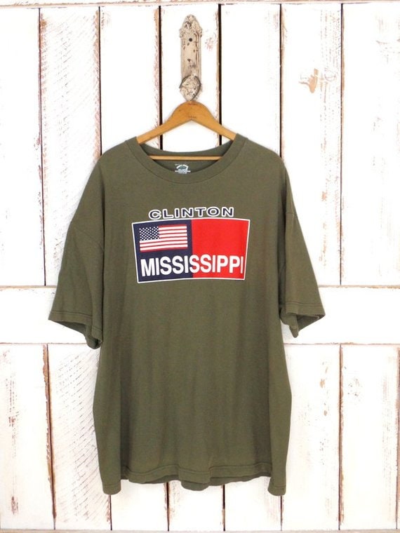Army green Clinton Mississippi USA American flag … - image 4
