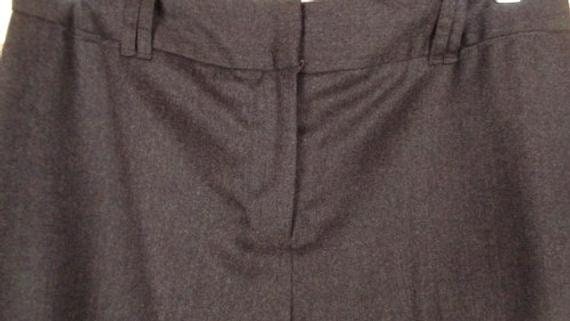 90s vintage grey/brown/black wide leg cuffed trou… - image 3