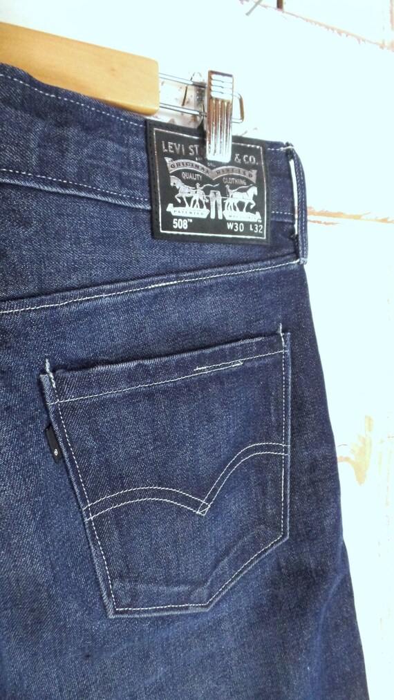 Vintage 508 dark blue Levis denim jeans/regular t… - image 5
