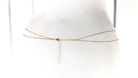 Double gold metal layered chain link dainty lightweight skinny belly chain belt 71avuxUrpoL._AC_UY300_.jpg main image 4