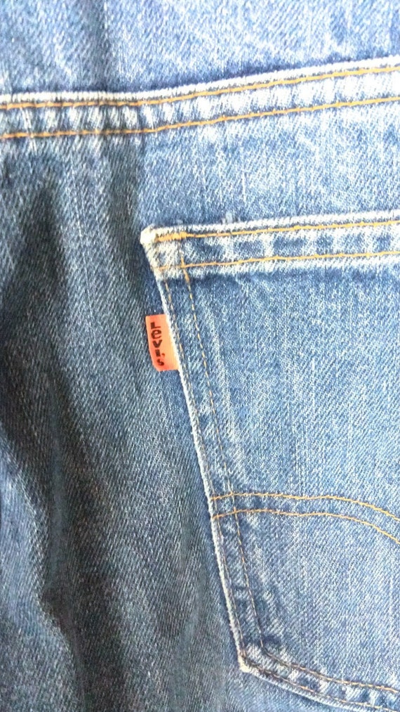 Levis orange tab blue high waisted zipper fly den… - image 5