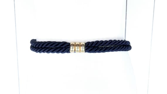 Vintage blue double rope chord belt - image 4