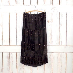 Flowy black sequin skirt outlet