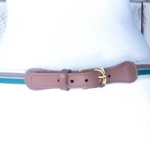 Striped stretch elastic chord leather belt/striped stretchy fabric belt/40
