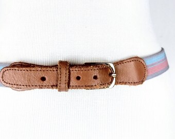 Polo Ralph Lauren Stretchy Belt Signature Striped Navy Blue  display picture 2