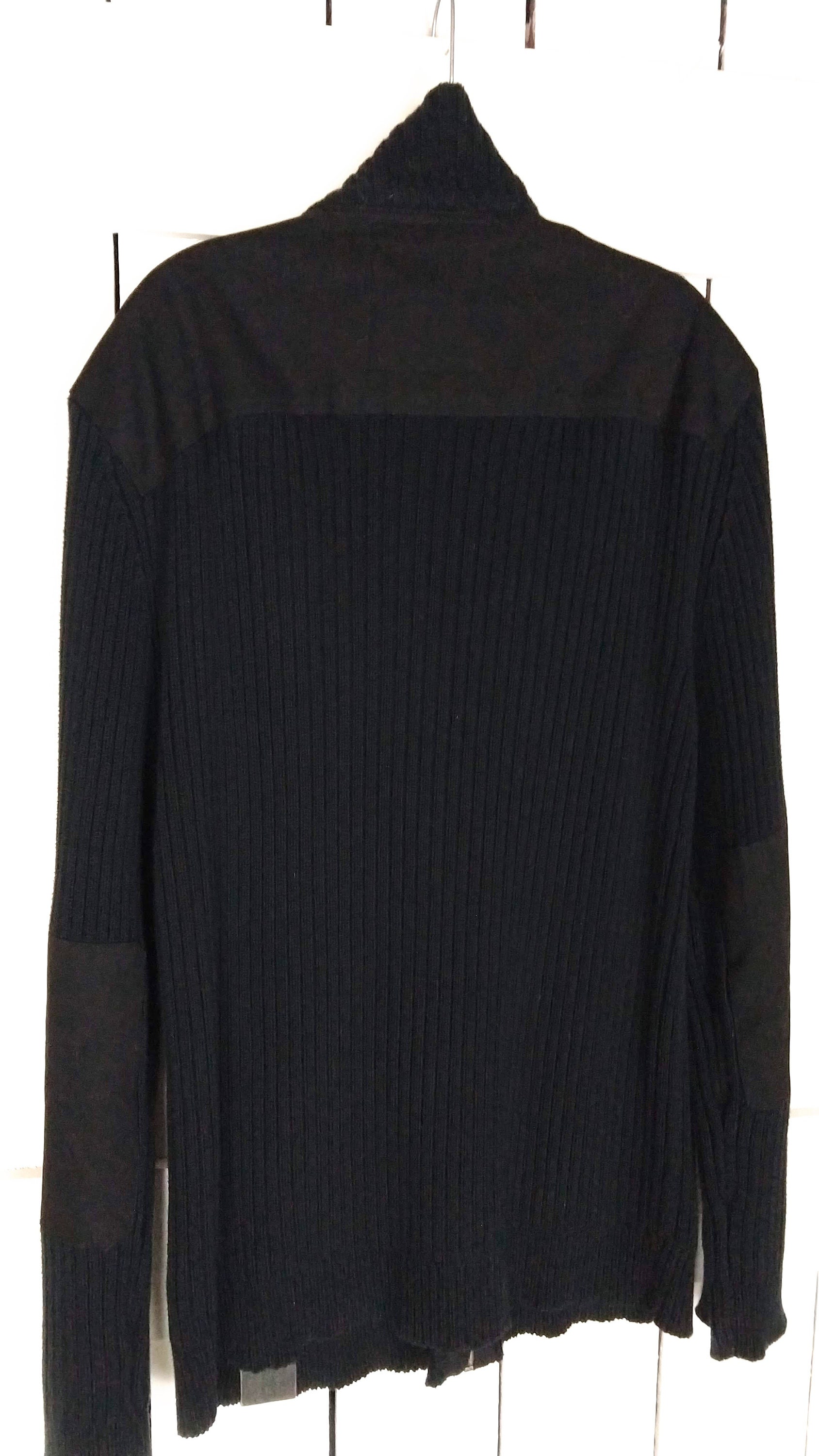 Nautica Jeans Co ブラック ジッパー カーディガン チュニック リブ 