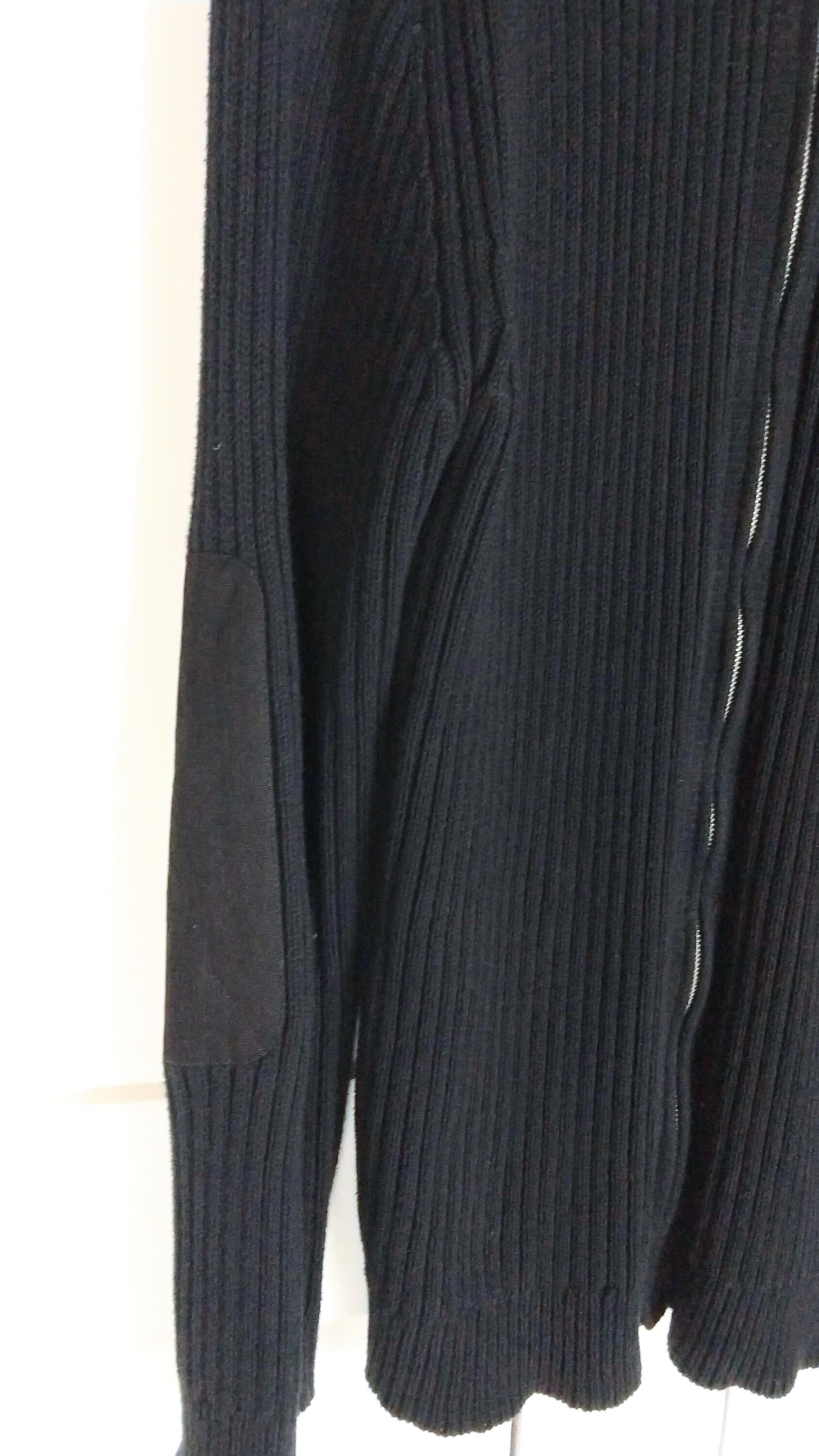 Nautica Jeans Co ブラック ジッパー カーディガン チュニック リブ 