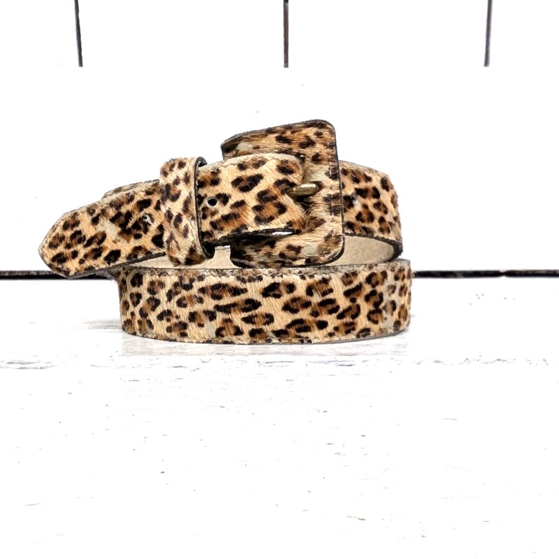 1980s Ozbek Leopard Pony Corset Belt