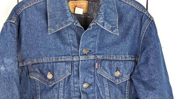 Vintage Levi Straus and Co dark blue jean denim b… - image 5