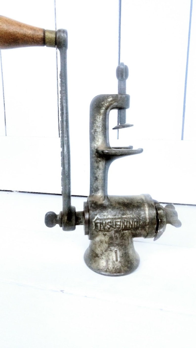Vintage Hand Crank Metal Meat Grinder/universal 1/new Britain Etsy