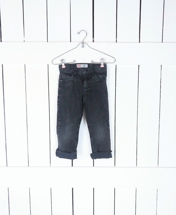 Kids black faded Levis 511 slim denim jeans/child… - image 1