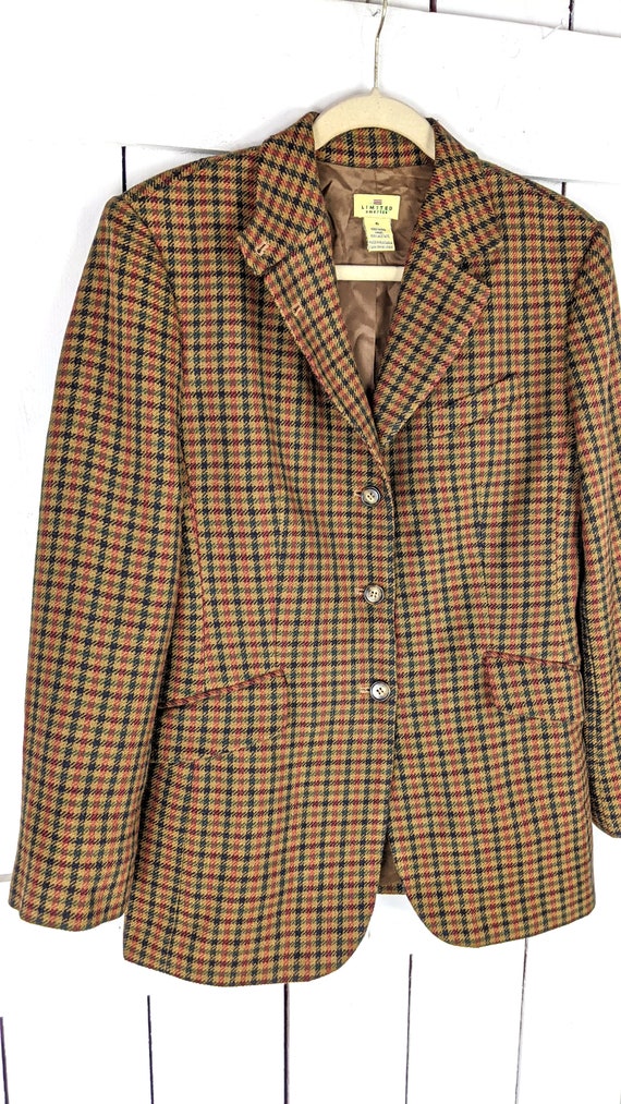 Vintage Limited America wool tartan plaid blazer … - image 2