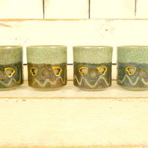 Vintage Somayaki Tee Tasse Set/japanische Tee Tassen/fliegende Pferd Teetassen