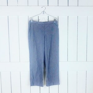 Womens blue/white pin striped pants/lightweight striped bottoms/Alfred Dunner/12