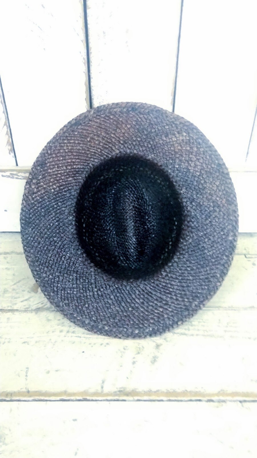 Vintage 90s Brown Natural Straw Summer Fedora Hat/cigar  display picture 1