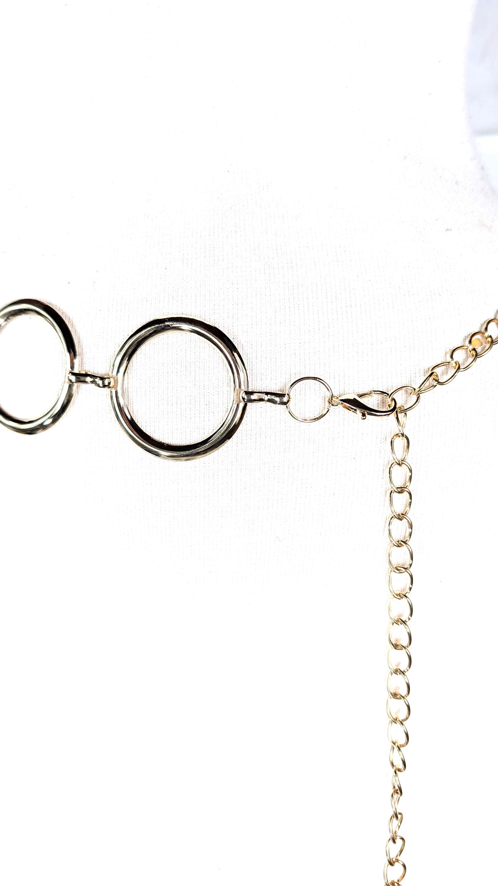Lightweight gold metal round link belly chain belt Lightweight Gold Metal Round Link Belly Chain Belt - Etsy main image 4