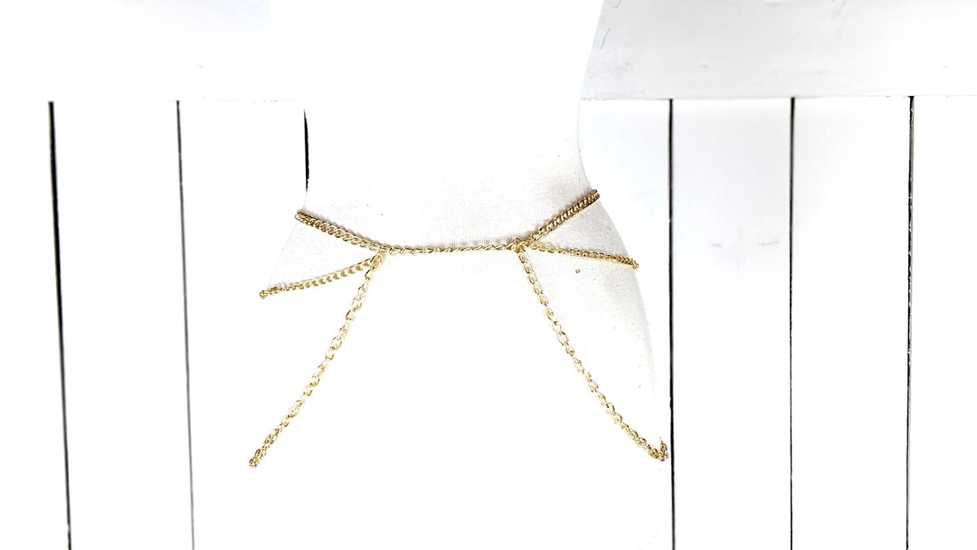 Gold Metal Triple Layered Chain Link Hip Belt Etsy