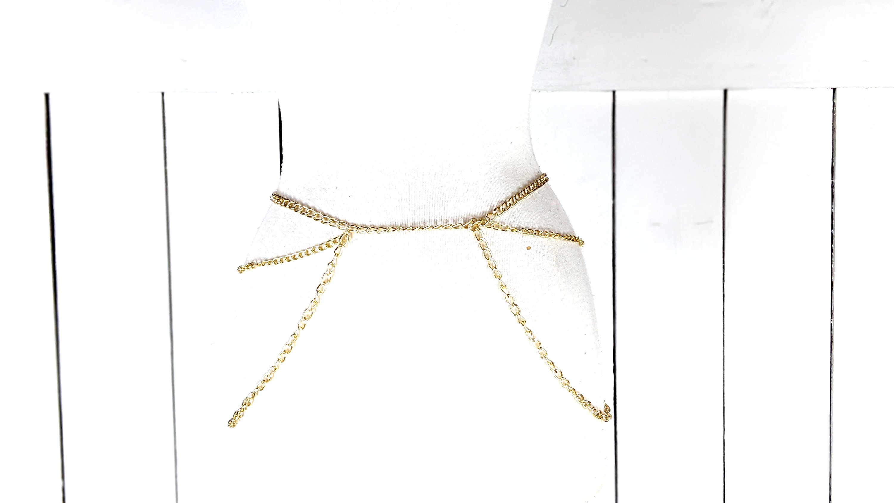 Gold metal triple multi layer lightweight chain link hip belt Gold Chain Belt for Women - Adjustable Waist Chain with Sun  main image 3