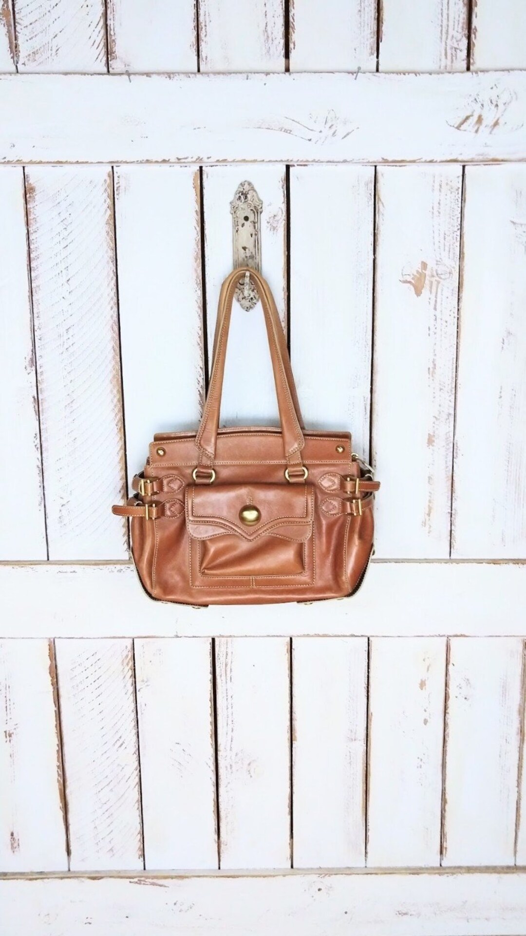 90s Tan Brown Leather Tote Purse/vintage Light Brown Leather - Etsy