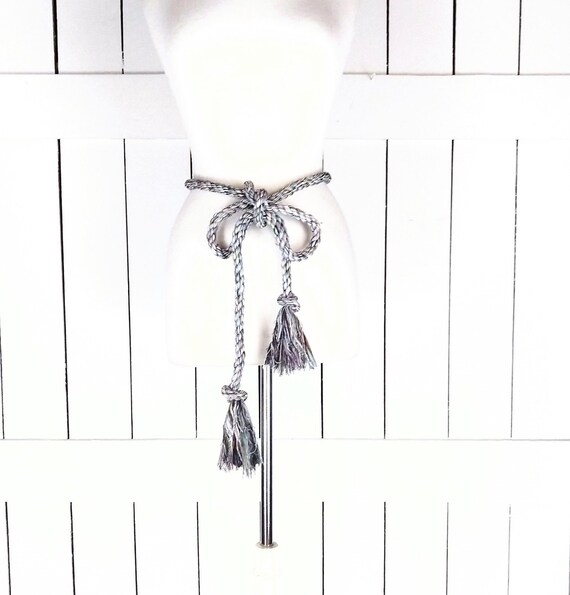 Woven Braided Rope Knotted Fringe Tassel Tie Belt/boho  display picture 2