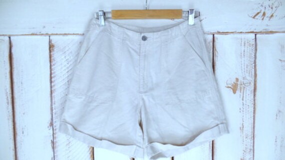 Vintage Liz Claiborne cotton linen cuffed shorts/… - image 3