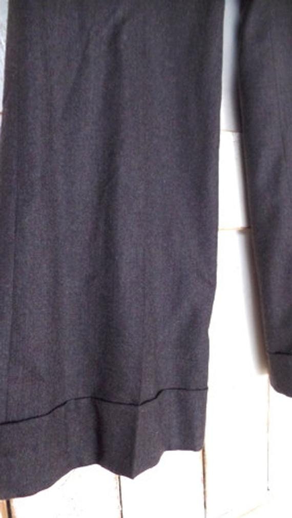 90s Vintage Grey/brown/black Wide Leg Cuffed Trouser Pants 90s Vintage Grey/brown/black Wide Leg Cuffed Trouser Pants