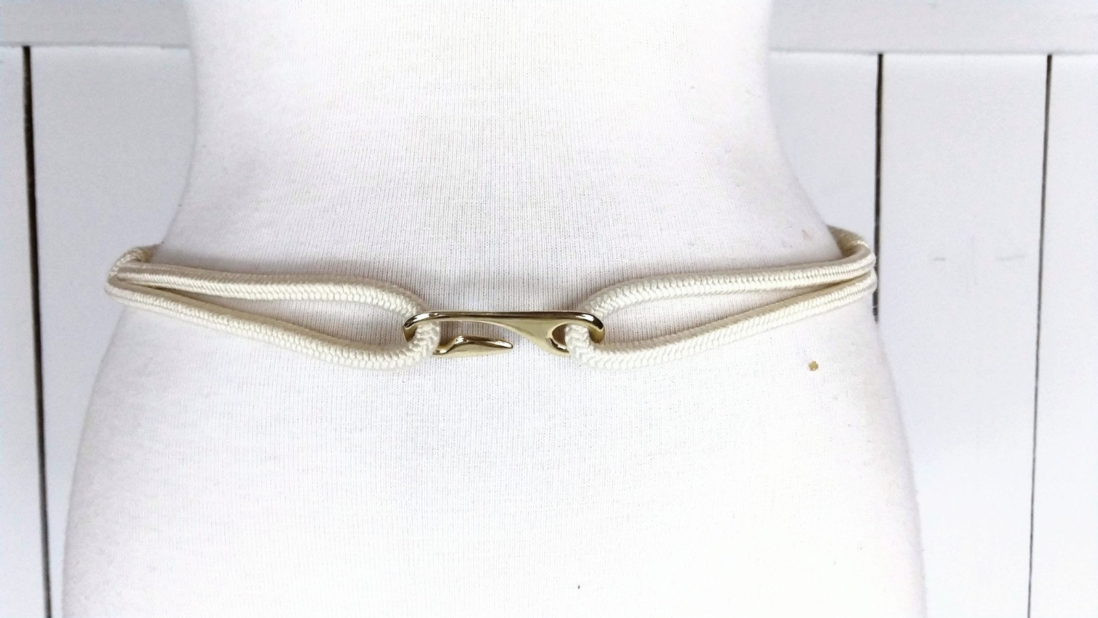 Antique Brass-Tone Medallion Belt with Braided Cord Classic Braid Belt with Antique Brass O-Rings - w.kleinberg main image 4