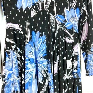 Blue floral long sleeve maxi dress/Free People boho festival long flowy dress/small image 3