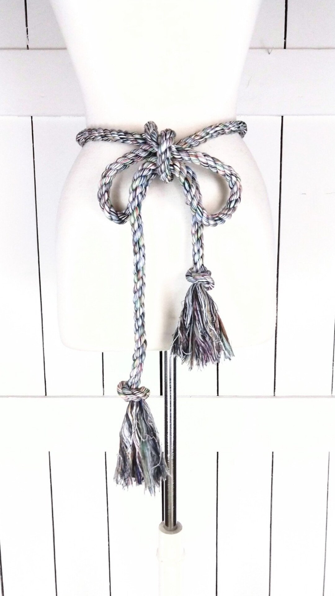 Woven Braided Rope Knotted Fringe Tassel Tie Belt - Etsy