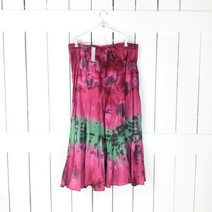 Boho batik tie dye cotton skirt one size - new