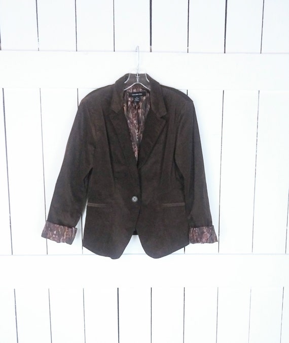 Vintage brown corduroy blazer jacket/Calvin Klein 