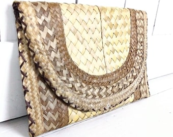Borsa a tracolla vintage in paglia