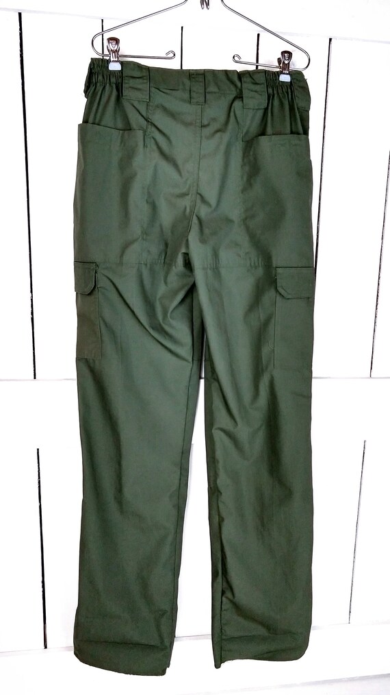 Womens army green tactical cargo range pants/outd… - image 3