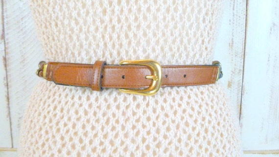 Vintage wooden/metal bead boho statement belt/bro… - image 3