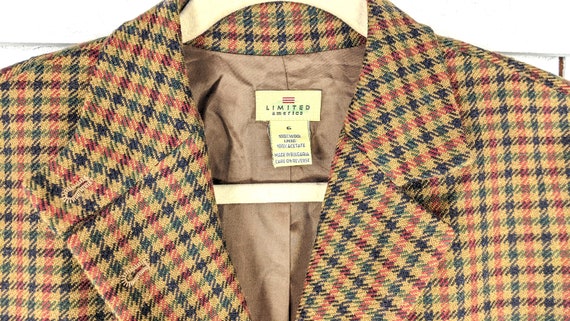 Vintage Limited America wool tartan plaid blazer … - image 3