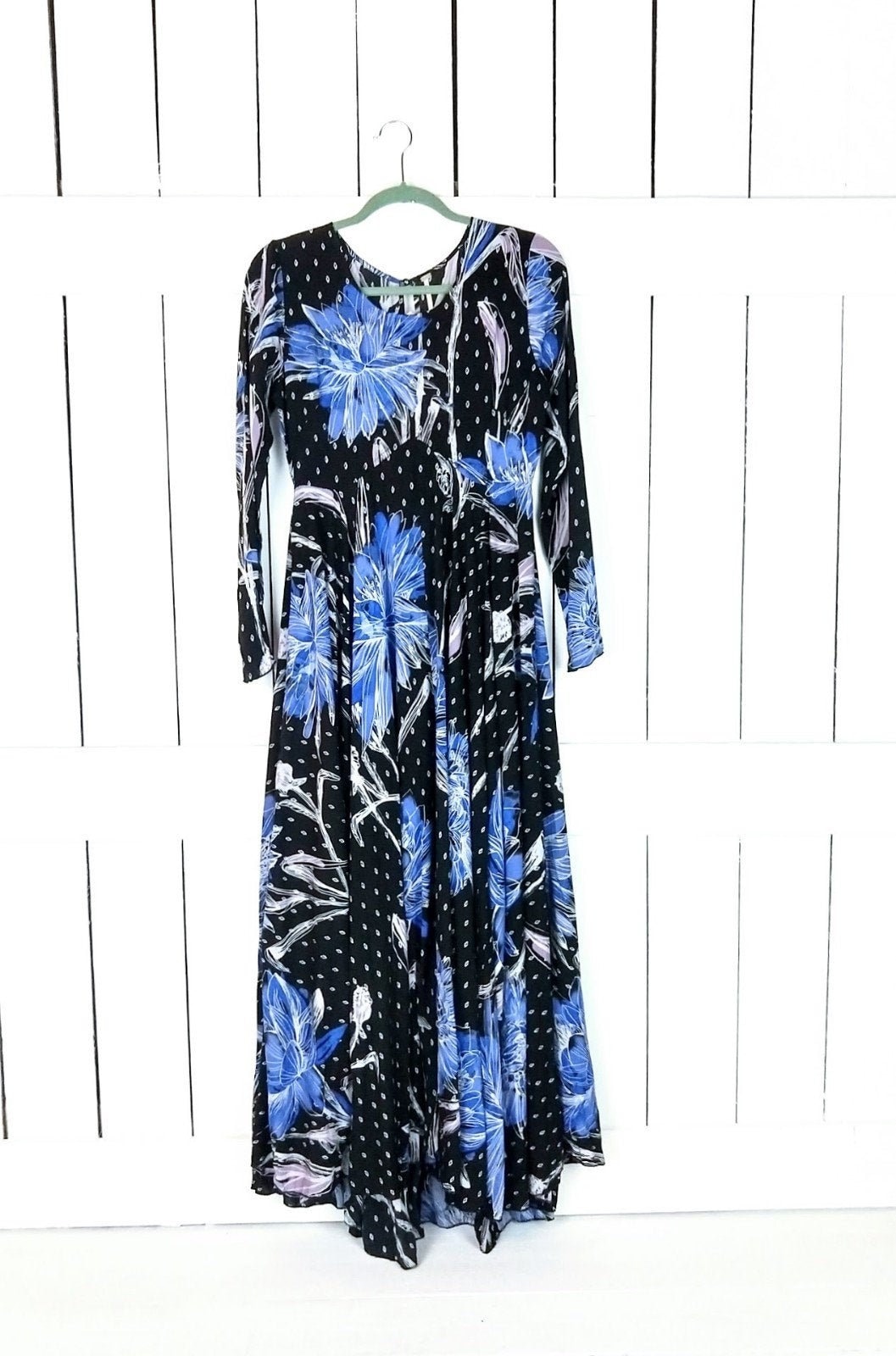free people blue floral maxi dress FREE PEOPLE Morning Glory Maxi Dress Blue main image 0