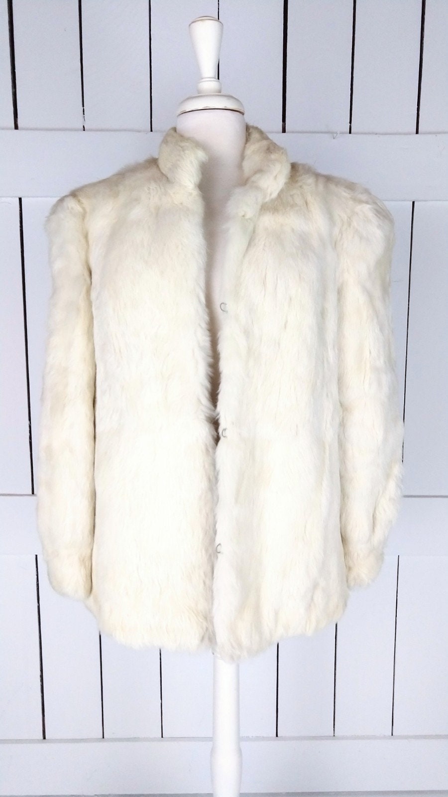 Vintage rabbit fur jacket/genuine fur coat/bridal/wedding fur | Etsy