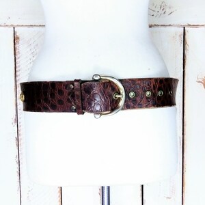 Jill Stuart Gold Medallion Studded Wide Statement Belt Brown Jill Stuart Belt | eBay main image 3