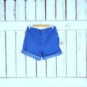 Vintage Levis hohe Taille blau Jeans Shorts