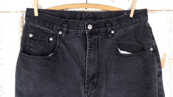Wranglers black denim vintage jeans/high waisted … - image 3