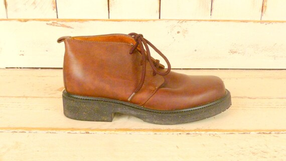 Vintage brown leather boots/mens leather boots/lea